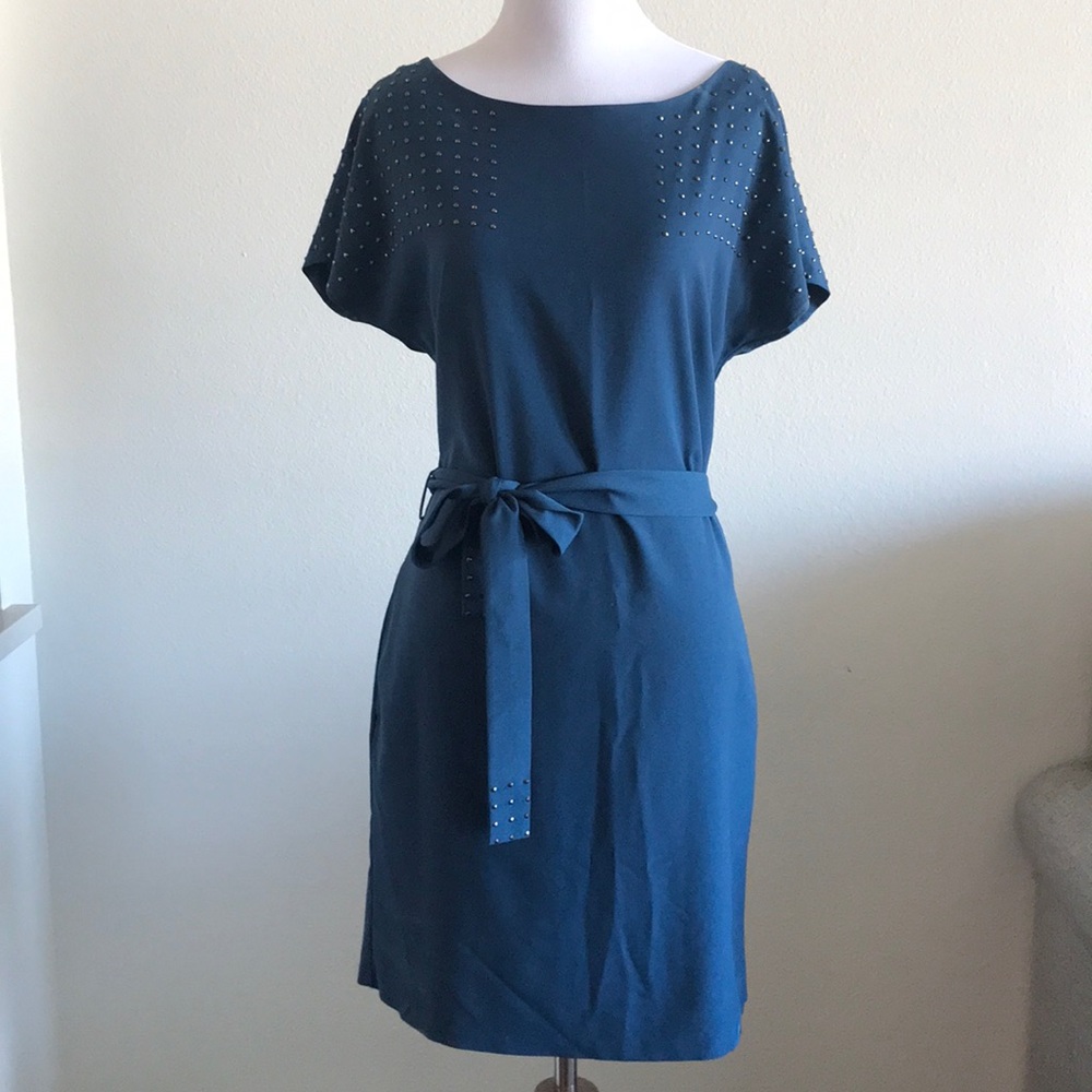 Armani Exchange blue embellished dress Small